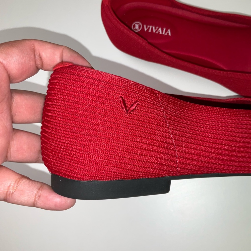 Red Women's Flats - Picture 12 of 16